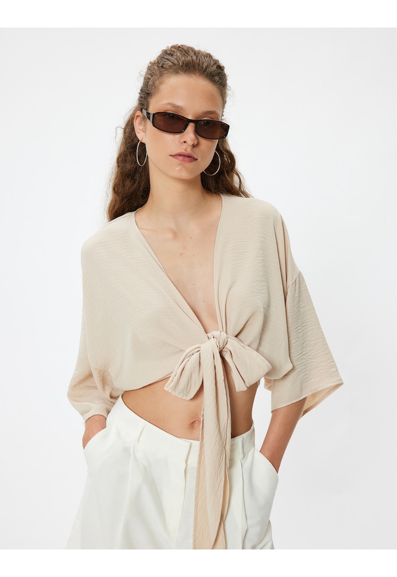 Bluza tip kimono crop