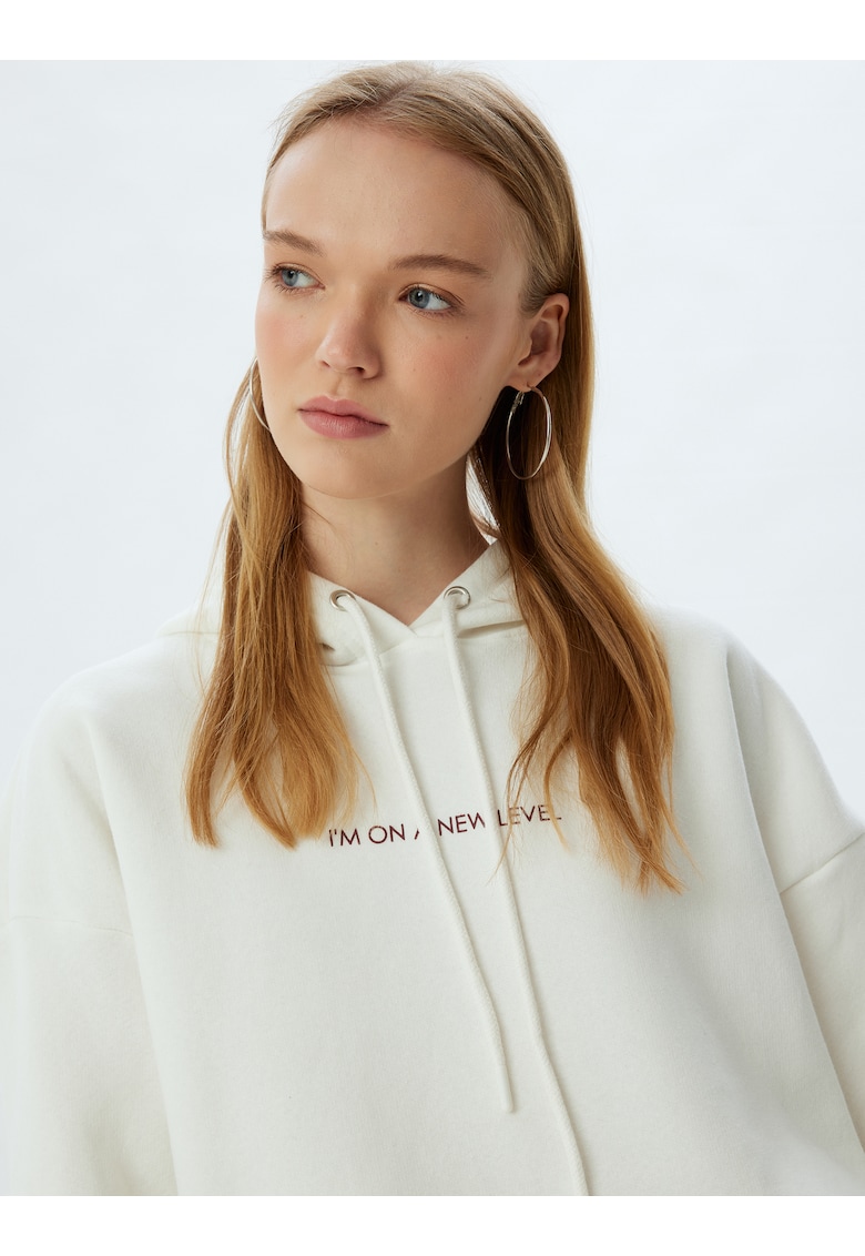 Hanorac supradimensionat cu maneci cazute