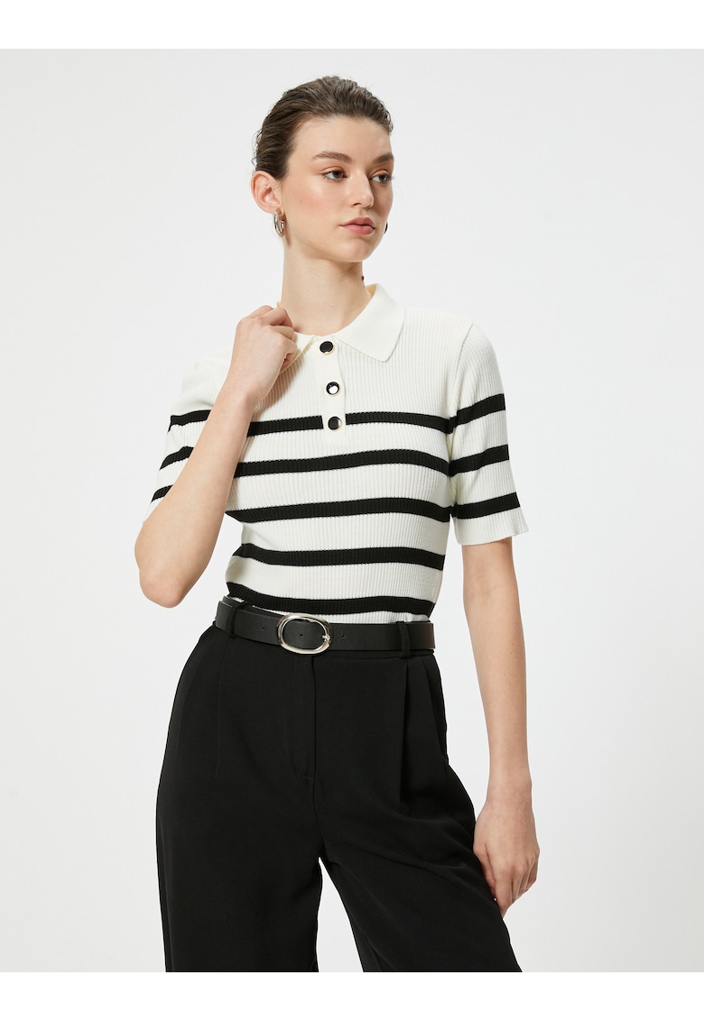 Pulover polo cu dungi