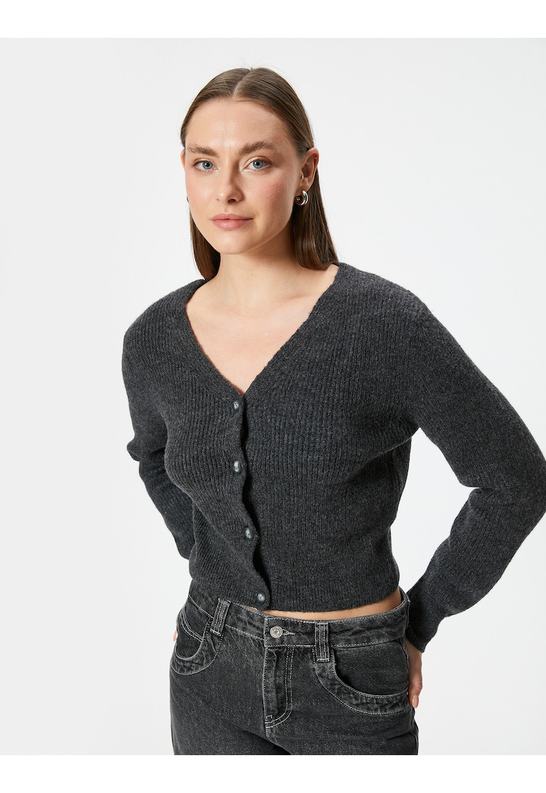 Cardigan cu decolteu in V