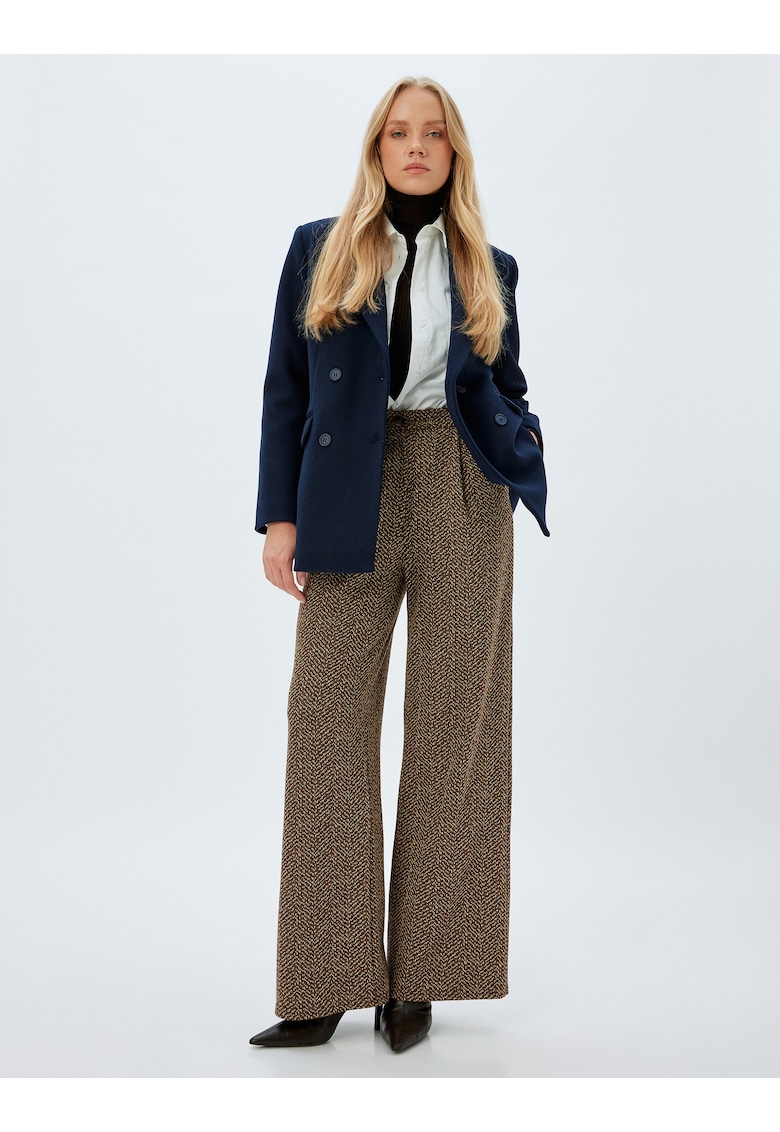 Pantaloni din tuid cu buzunare laterale