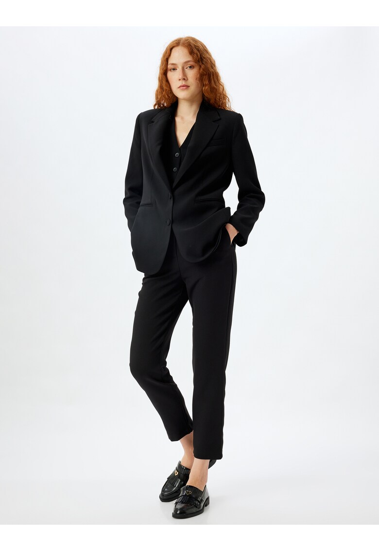 Pantaloni uni tigareta - Negru