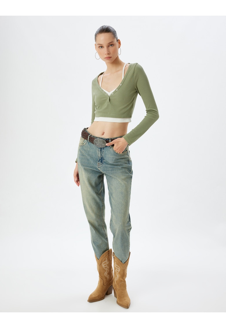 Bluza crop striata