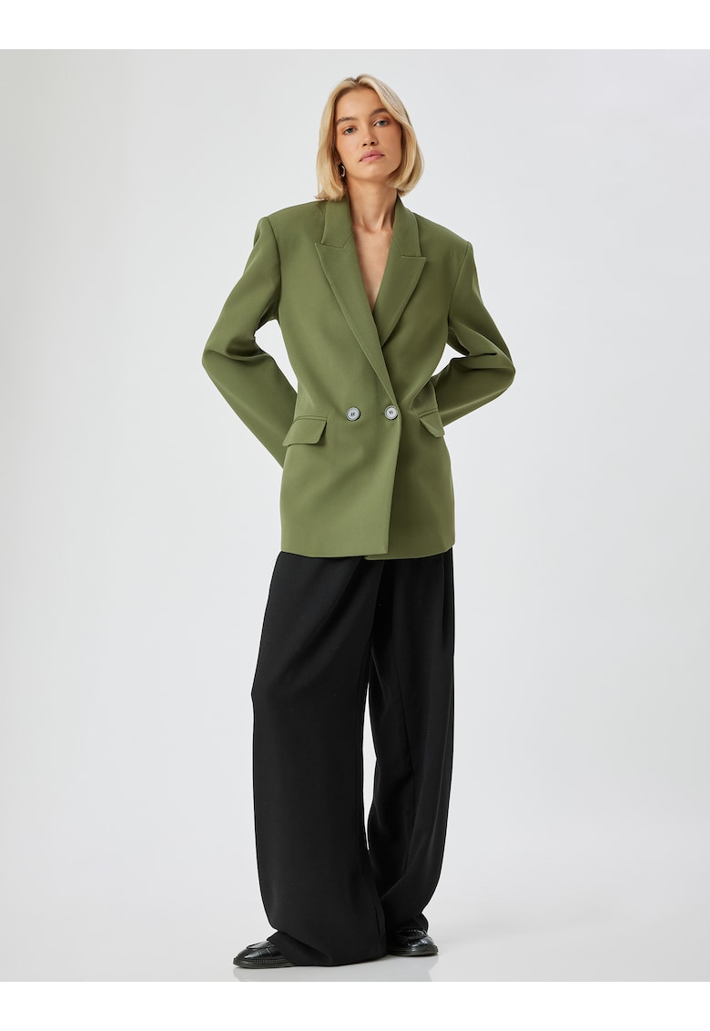 Sacou supradimensionat cu doua randuri de nasturi