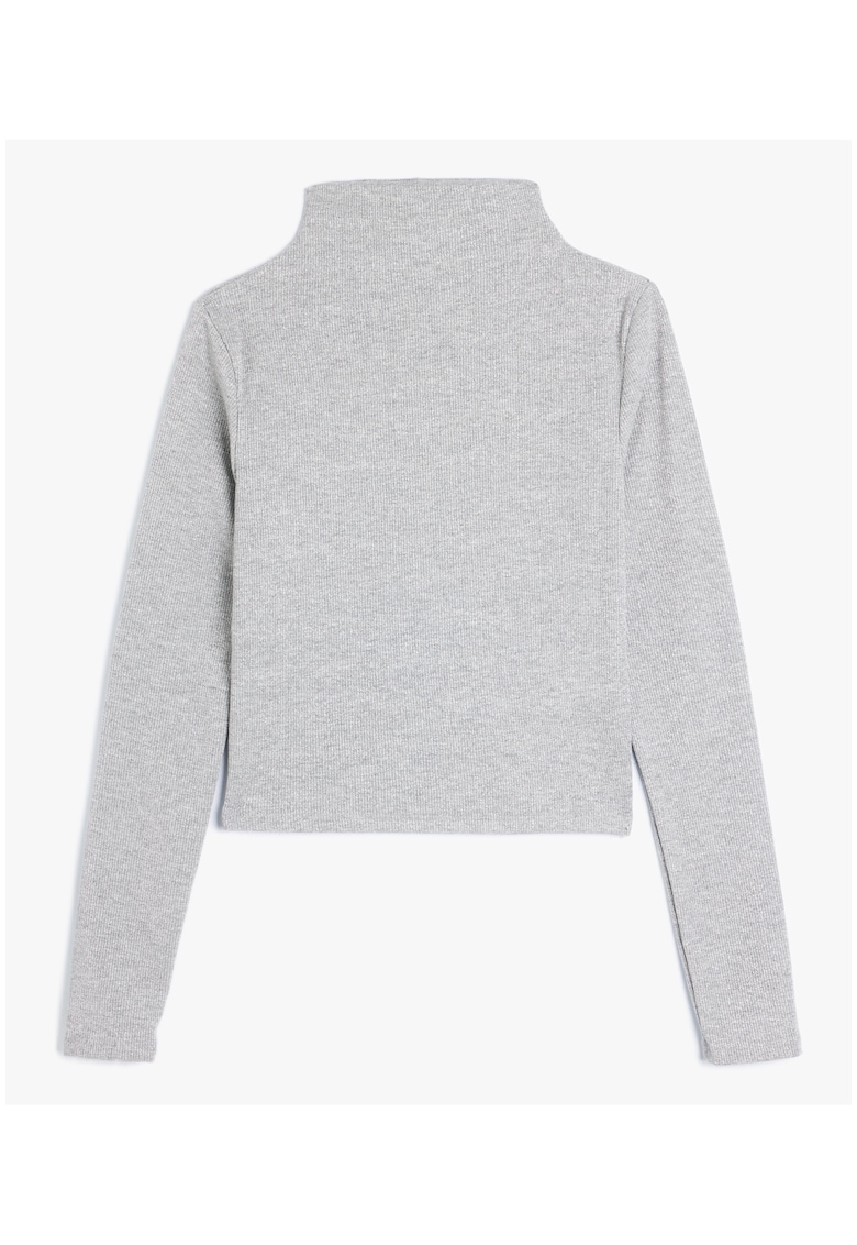 Bluza striata cu guler inalt