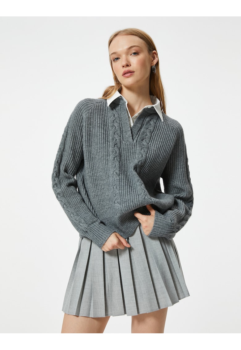 Pulover cu model torsade