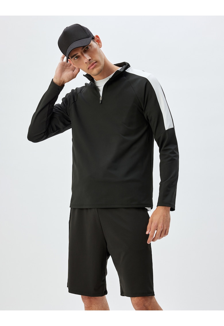 Bluza de trening cu fermoar scurt