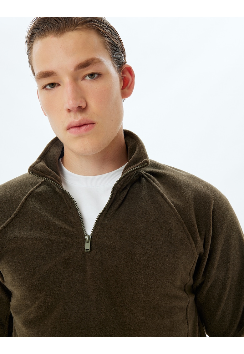 Bluza de trening uni cu fenta cu fermoar