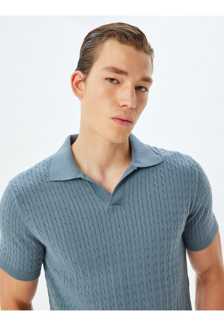 Pulover polo cu maneci scurte