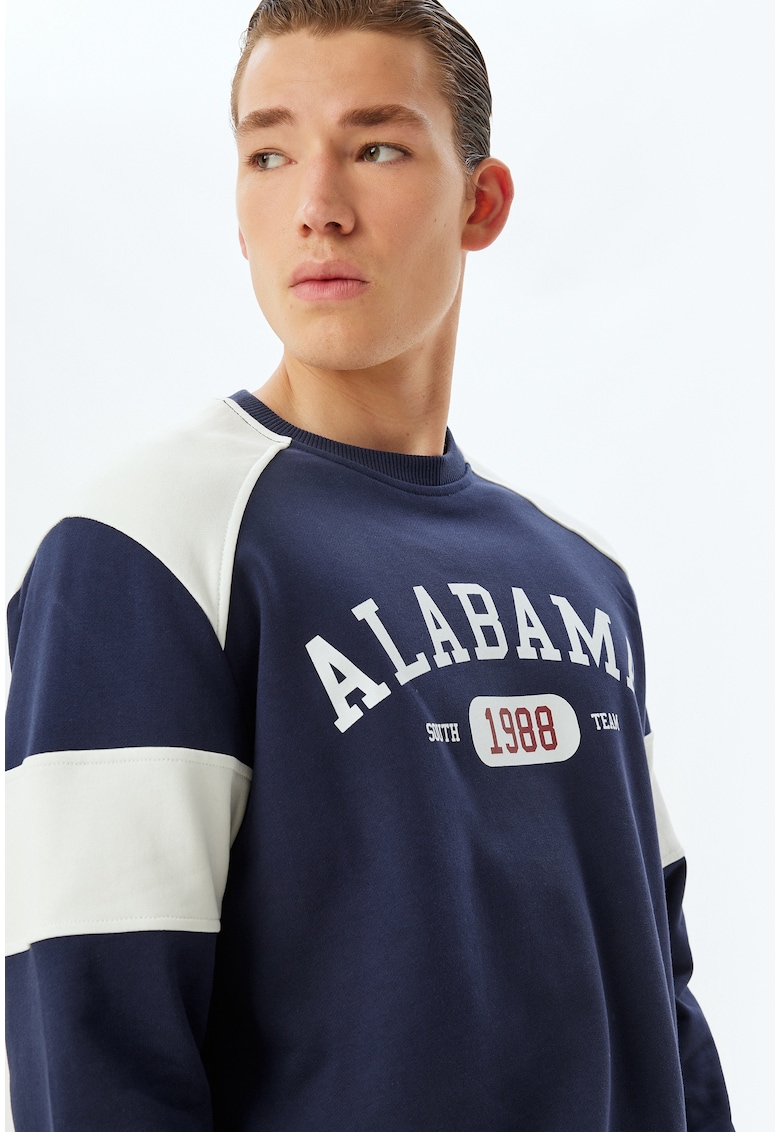 Bluza de trening din bumbac cu model text