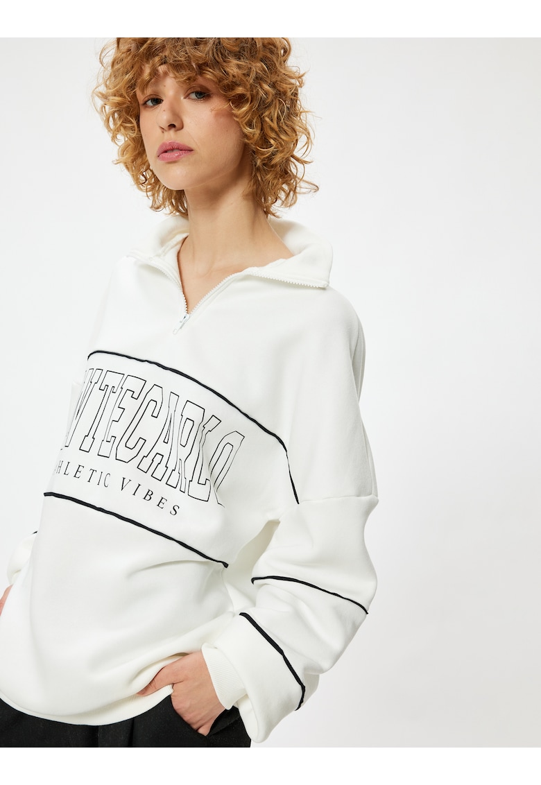 Bluza supradimensionata de trening din amestec de bumbac