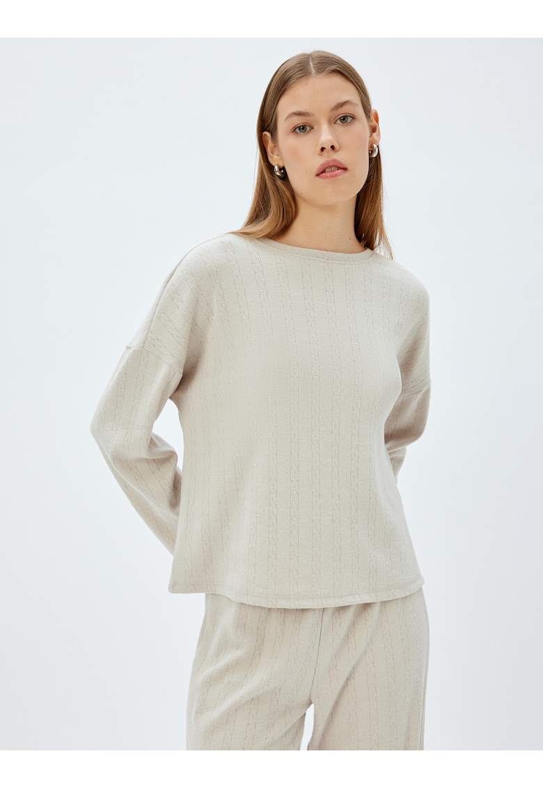 Bluza de pijama cu maneci cazute