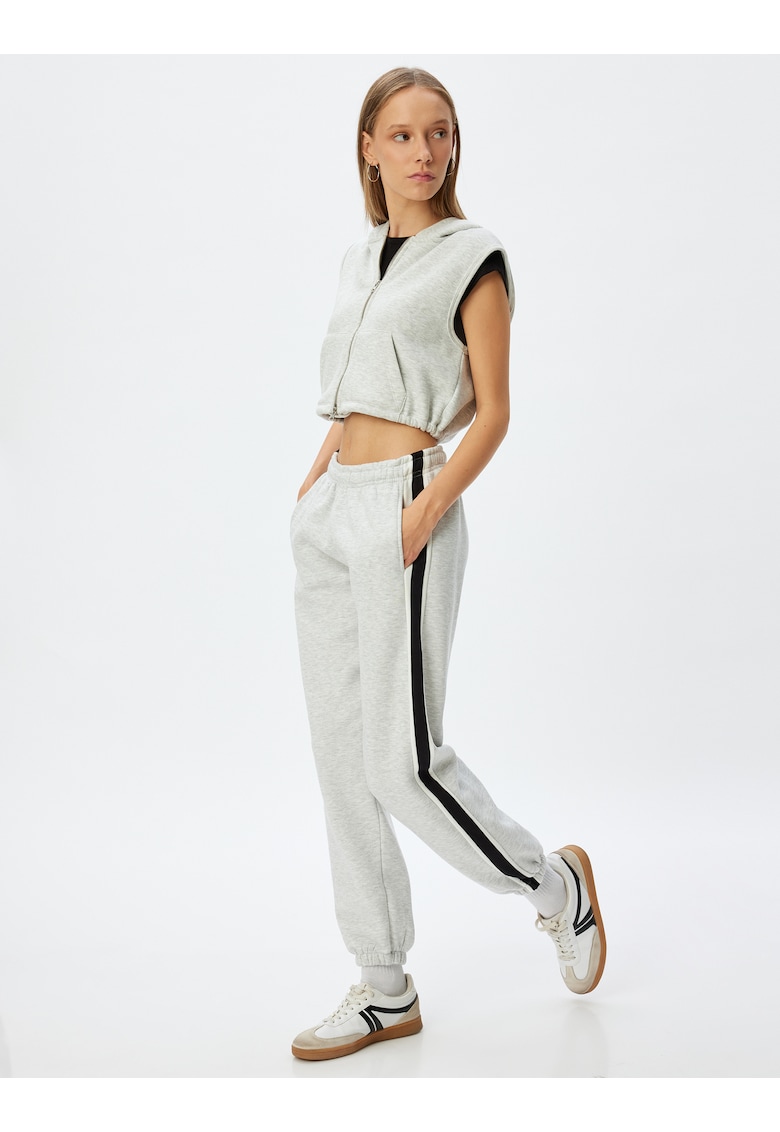 Pantaloni de trening supradimensionati din amestec de bumbac