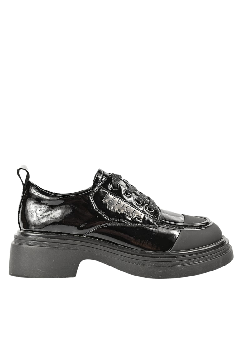 Pantofi casual - dama - MH50017A negru - piele lacuita
