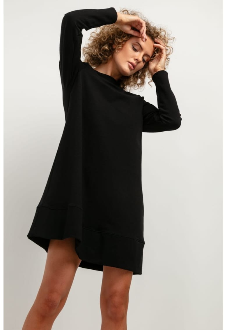 Rochie cu croiala in A si maneca lunga T378