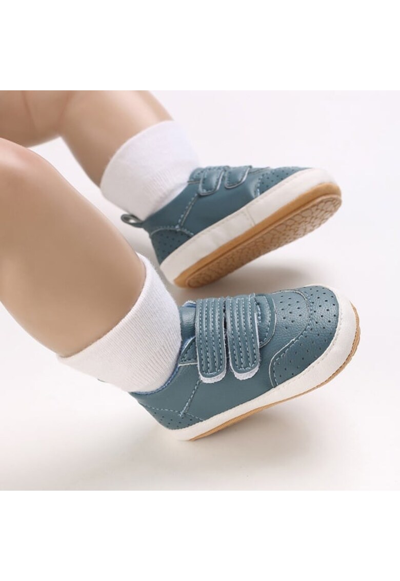 Pantofi Casual - Piele ecologica - Baieti - Cu Barete Velcro - Albastru