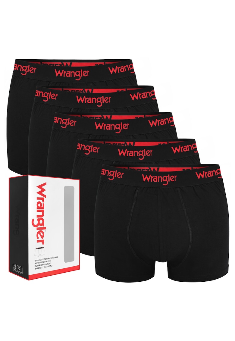 SET 5 - Boxeri barbati - 22052 - Bumbac - Negru - Rosu - Negru