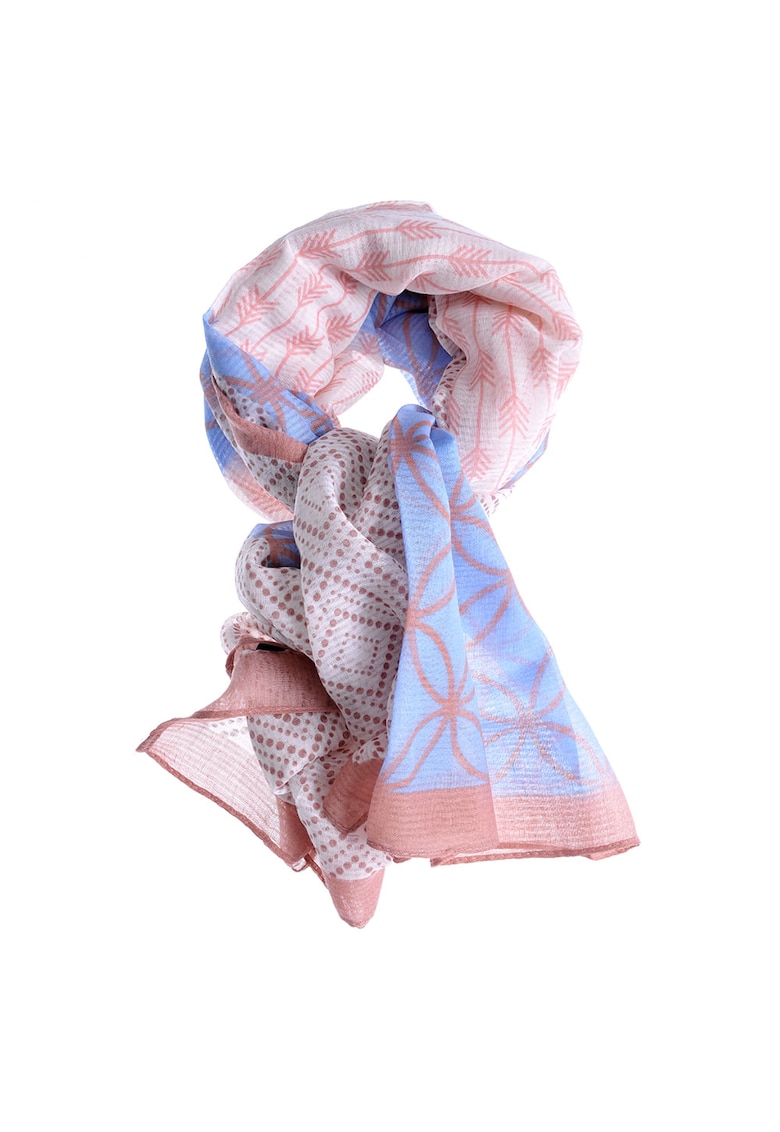 Esarfa din vascoza cu margini roz