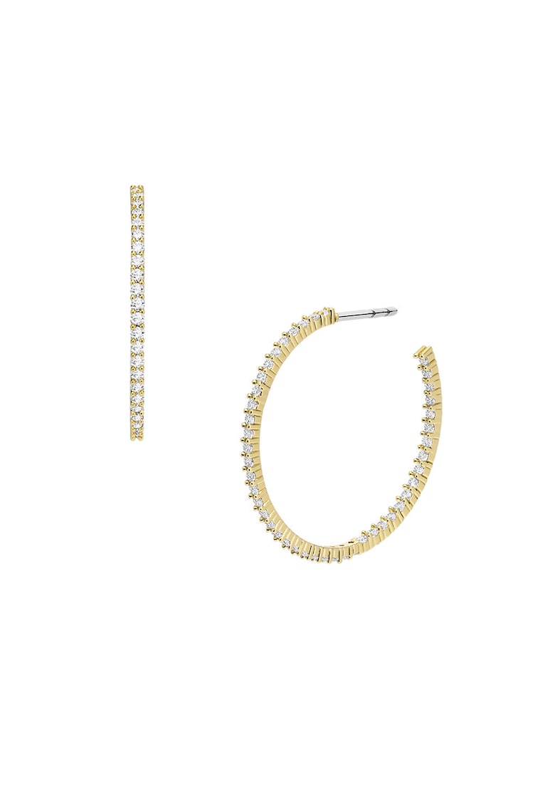 Cercei rotunzi cu cristale