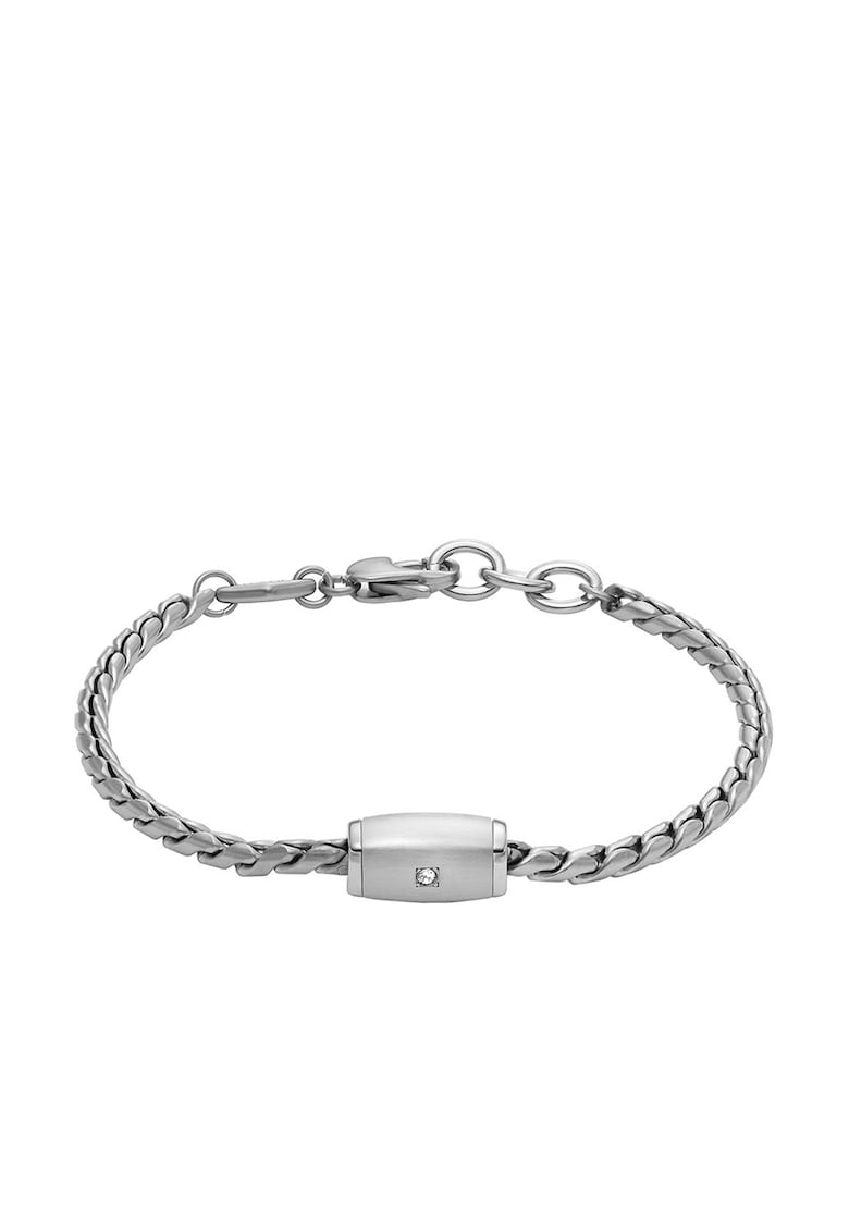 Bratara unisex de otel inoxidabil cu cristal Bratara unisex de otel inoxidabil cu cristal