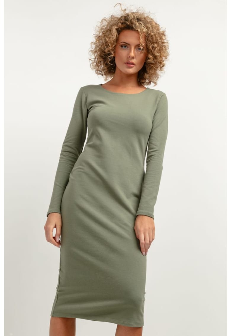 Rochie dreapta uni T377 verde