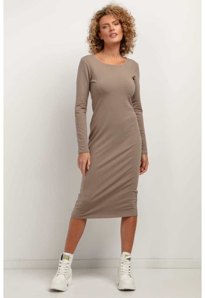 Rochie dreapta uni T377 cappuccino