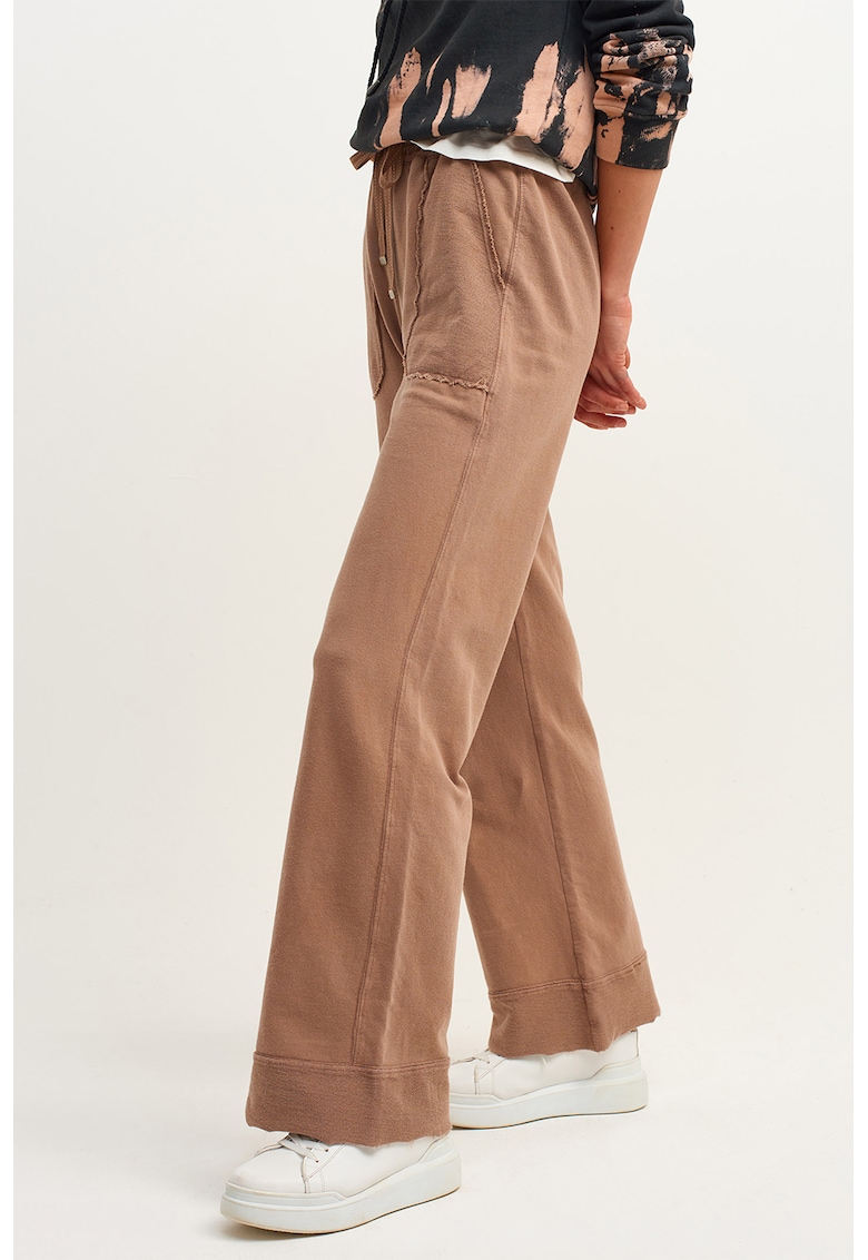 Pantaloni de bumbac cu croiala ampla