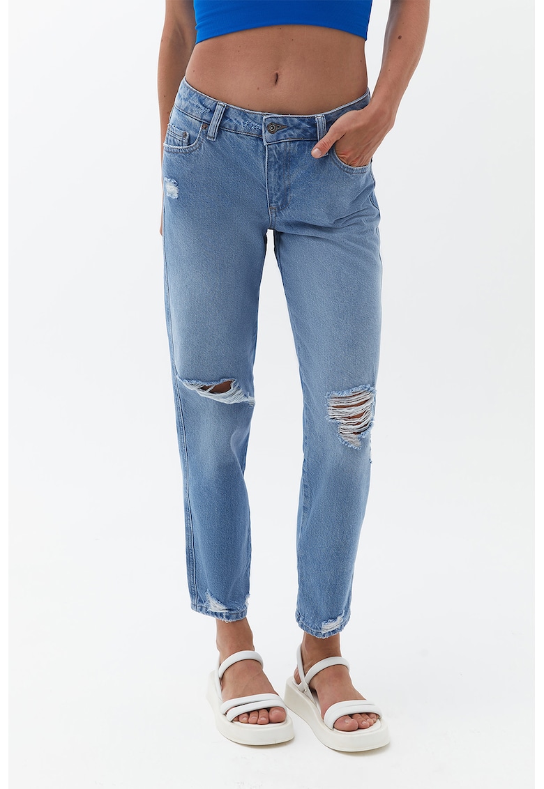 Blugi relaxed fit din denim cu buzunare