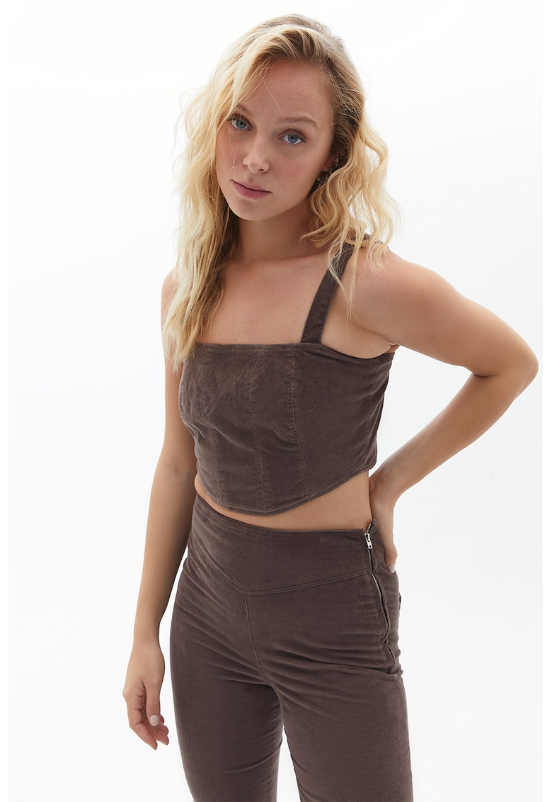 Corset crop cu bretele ajustabile