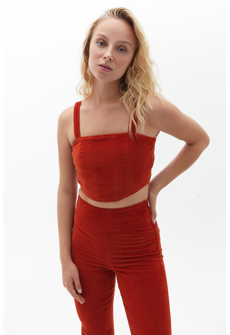 Corset crop cu bretele ajustabile