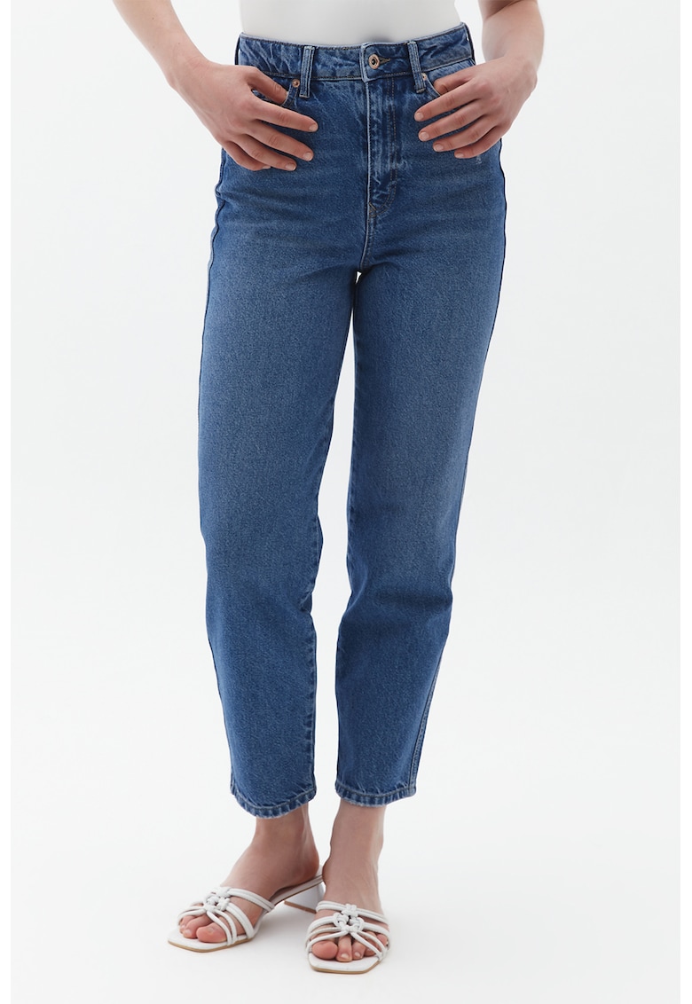 Blugi mom fit Malinda - Albastru inchis