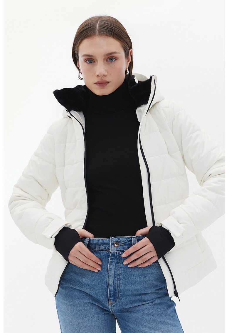 Geaca cu gluga - Alb