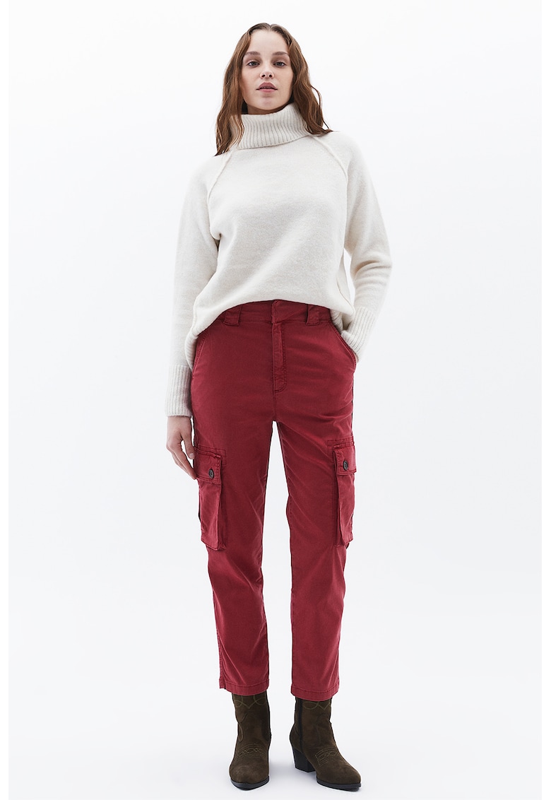 Pantaloni cargo din amestec de lyocell