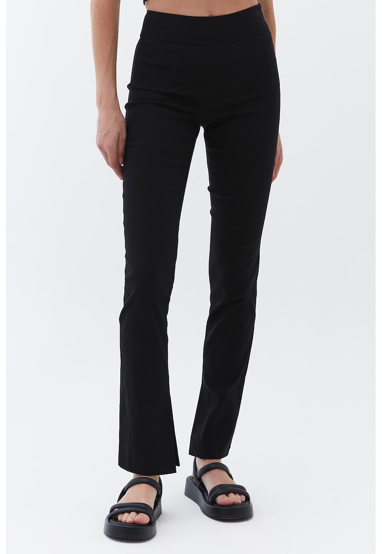 Pantaloni slim fit cu talie inalta