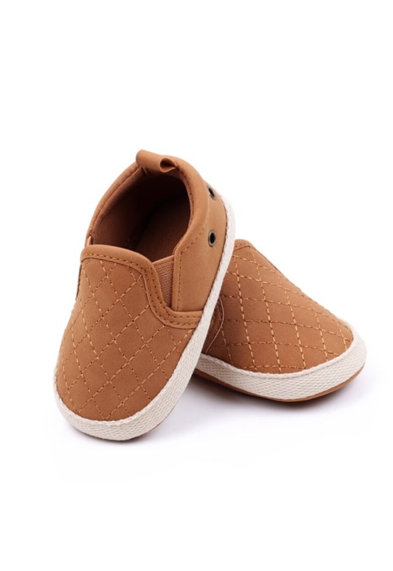 Pantofi Tip Mocasini - Casual - Piele ecologica - Baieti - Fara inchidere - Maro