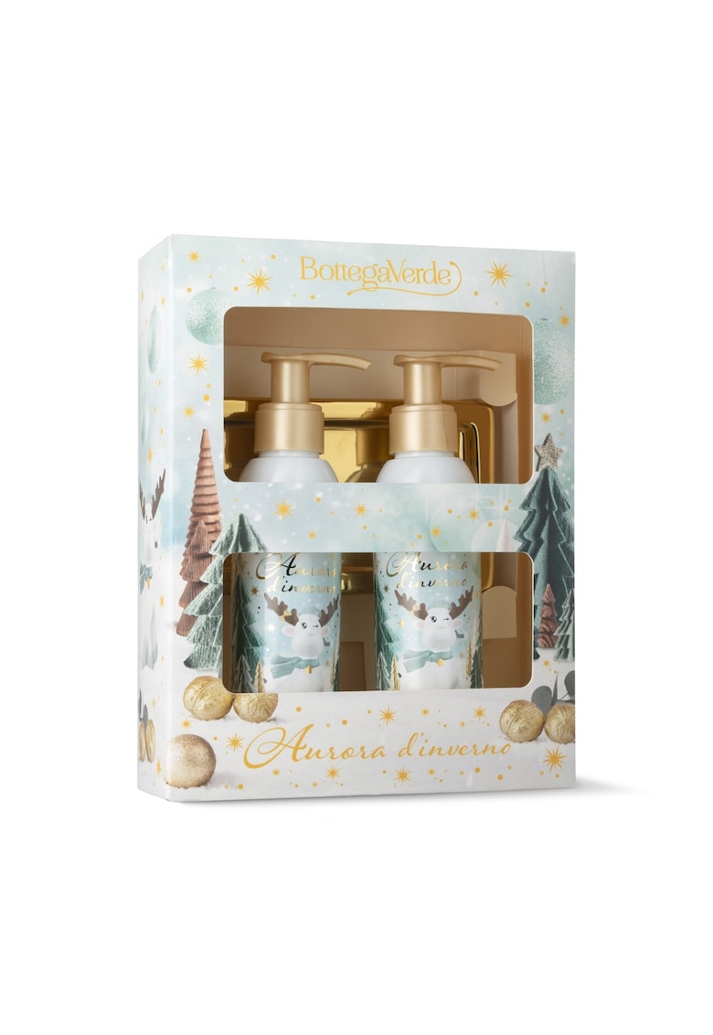 Set Produse Hidratare Maini - cu Aroma de Zahar si Mosc Alb - Aurora D'inverno -  Hidrateaza - Protejeaza si Catifeleaza Pielea - Ofera Parfum Delicat si Prospetime - Ideal pentru Ingrijirea Zilnica - 2x150 ml