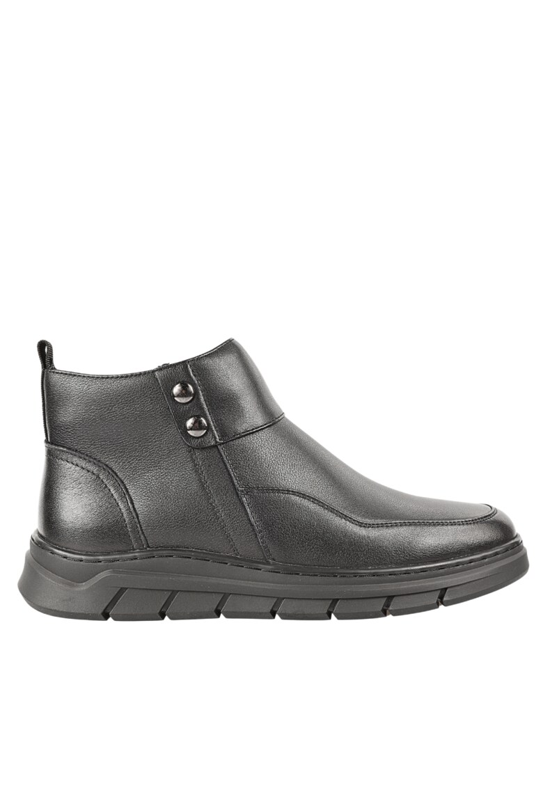 Ghete sport - barbati - E650008B negru - piele naturala