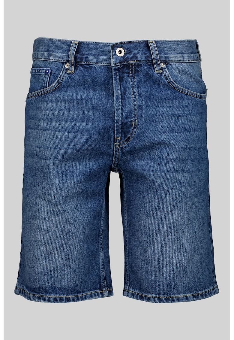 Blugi scurti cu 5 buzunare - Albastru inchis