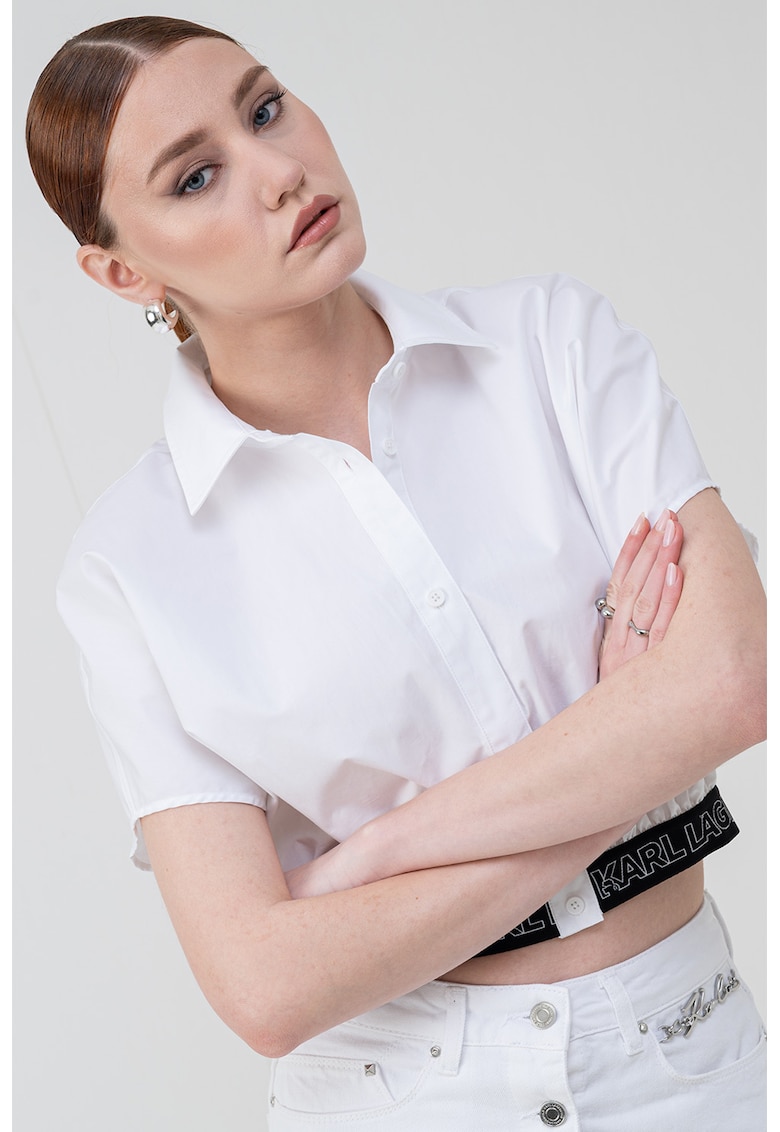 Camasa crop de bumbac organic