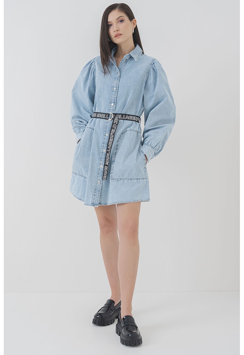 Rochie scurta evazata de denim