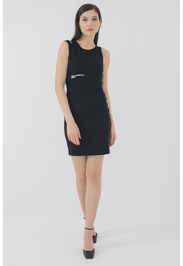 Rochie mini cambrata cu logo