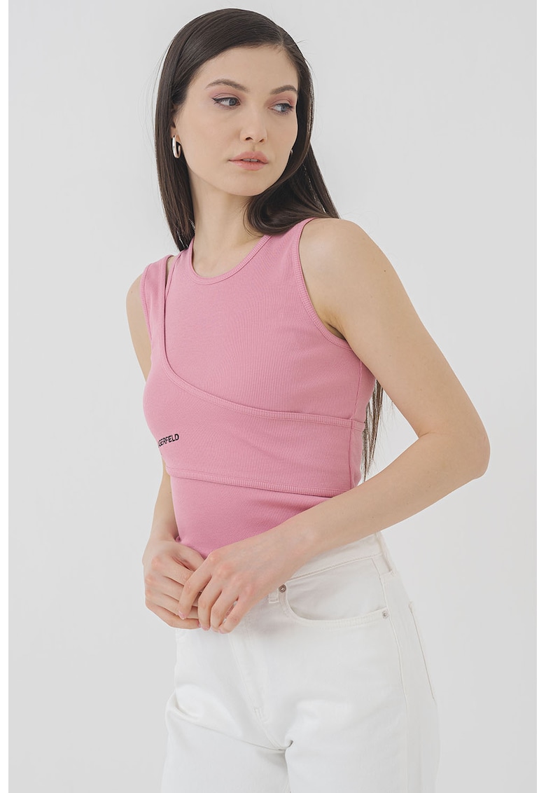 KARL LAGERFELD - Top de bumbac cu logo