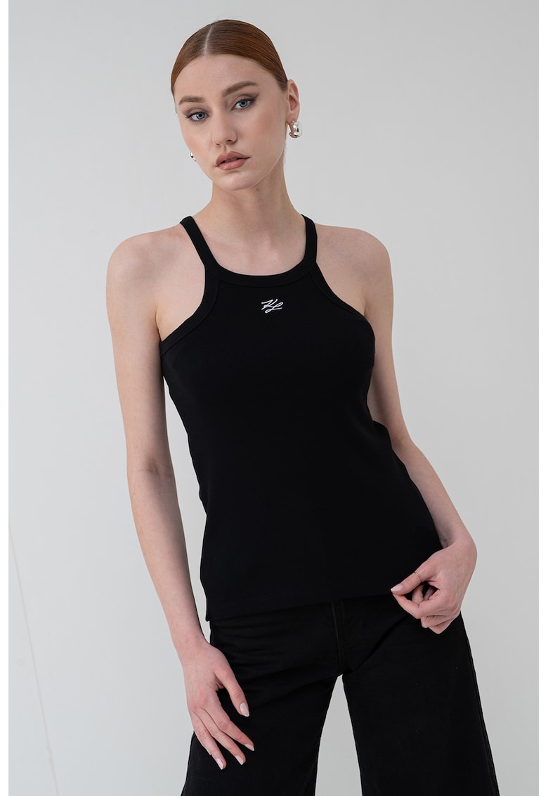 Top slim fit Autograph - Negru