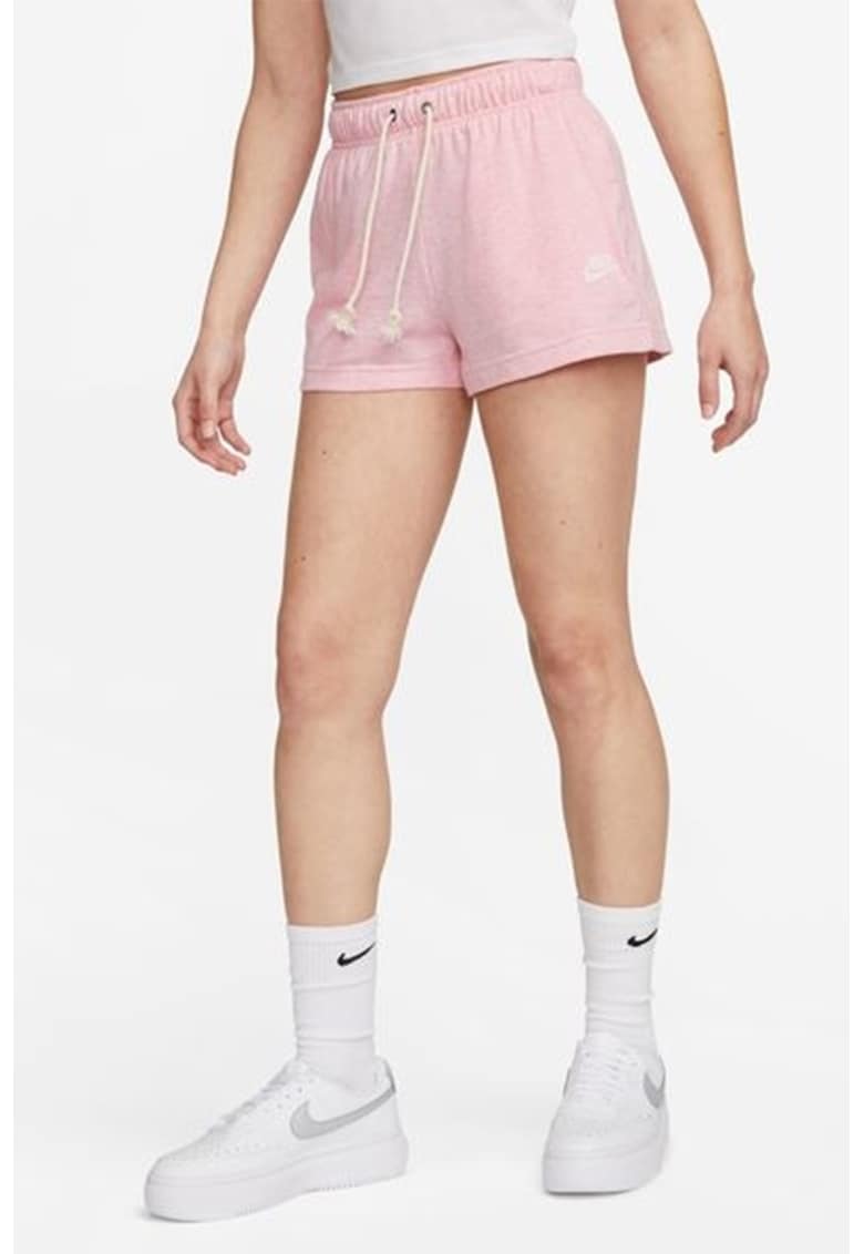 Pantaloni scurti cu buzunare laterale - Roz pastel