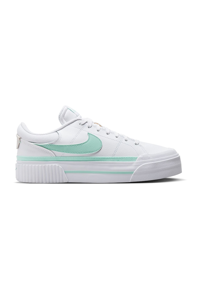 Pantofi sport de piele Court Legacy Lift - Alb/Verde menta