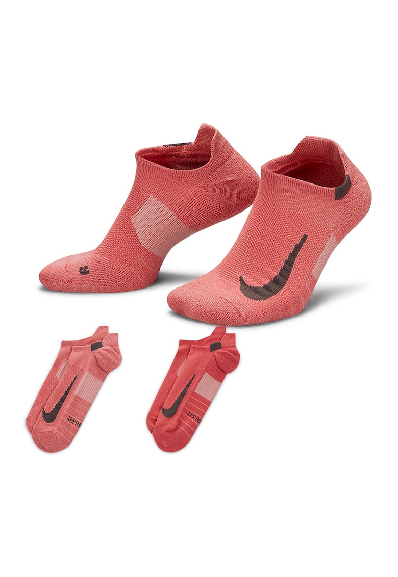 Set de sosete unisex pana la glezna pentru alergare Multiplier -2 perechi