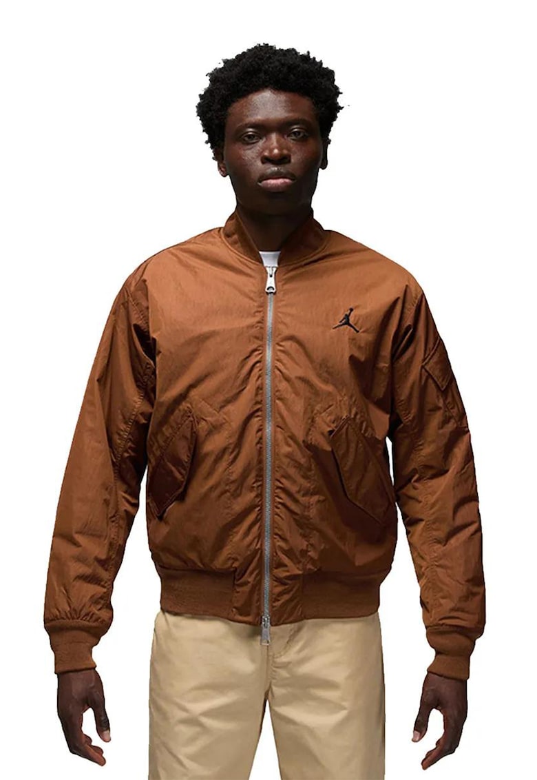 Jacheta cu fermoar pentru baschet - Maro scortisoara