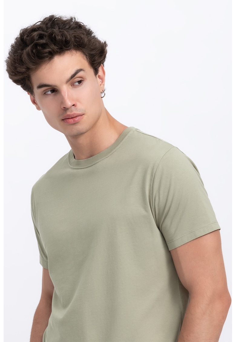 Tricou unisex de bumbac - Kaki pal