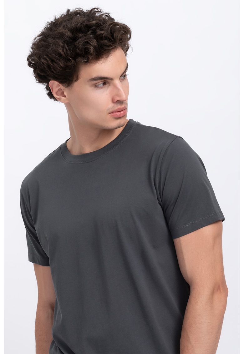 Tricou unisex de bumbac - Gri antracit