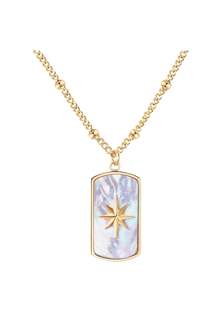 Pandantiv Mother of Pearl placat cu aur de 14K